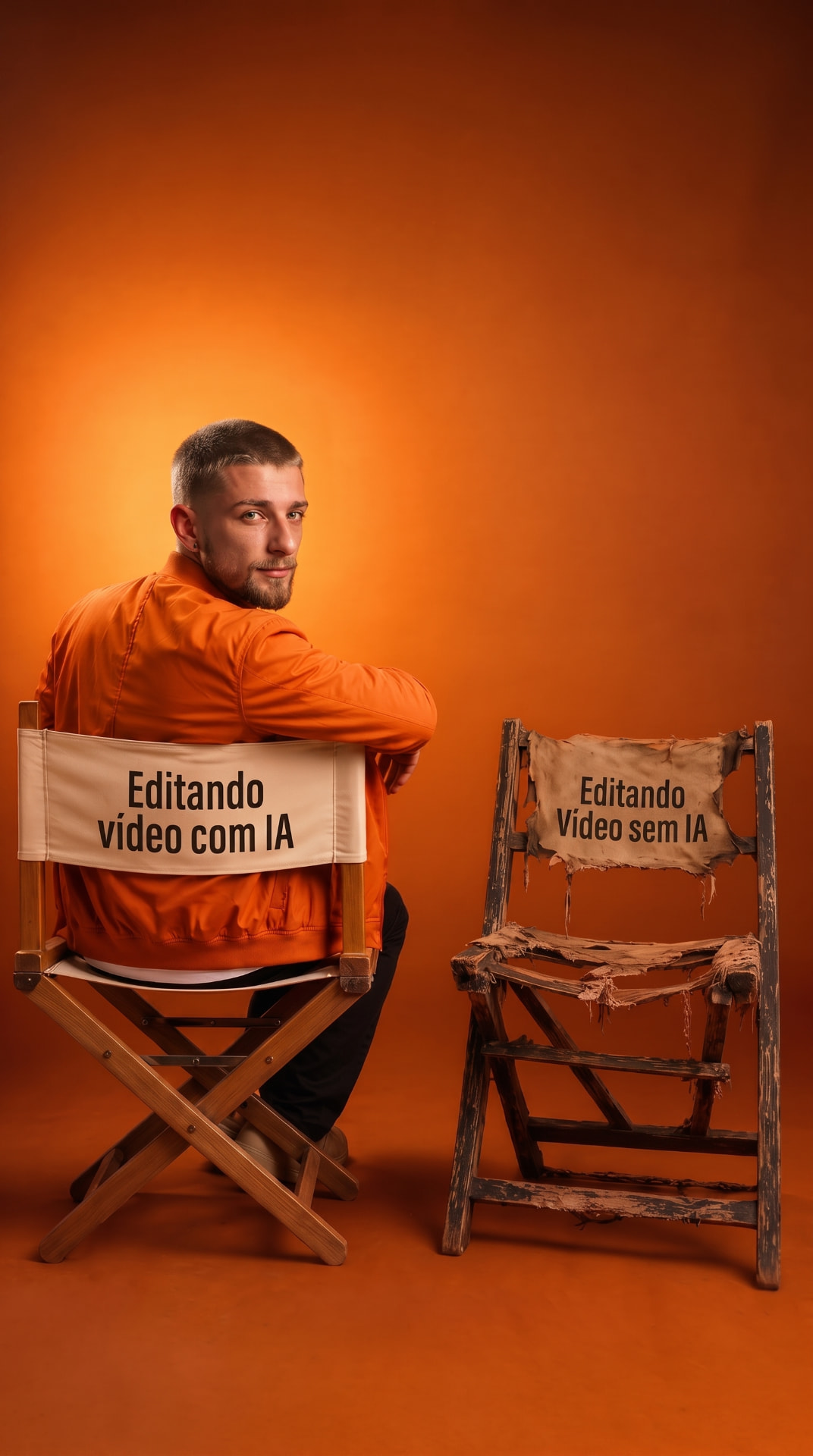 Comparação entre editar vídeo com IA e sem IA